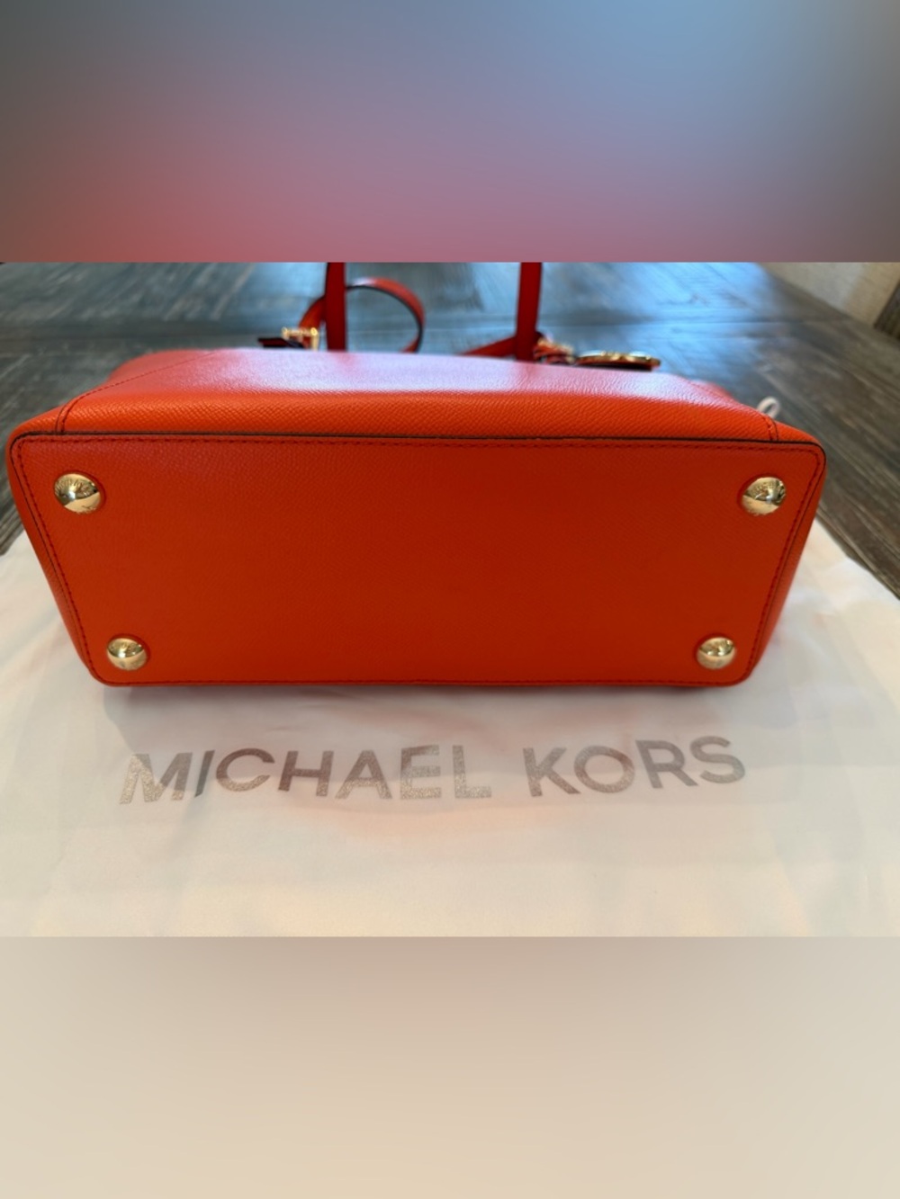 MICHAEL KORS Clementine Orange Saffiano Leather Tote - Picture 6 of 16
